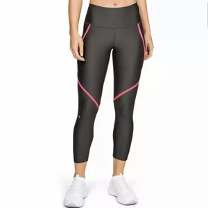 Under Armour Fitted Compression Cropped Legging Gray Pink